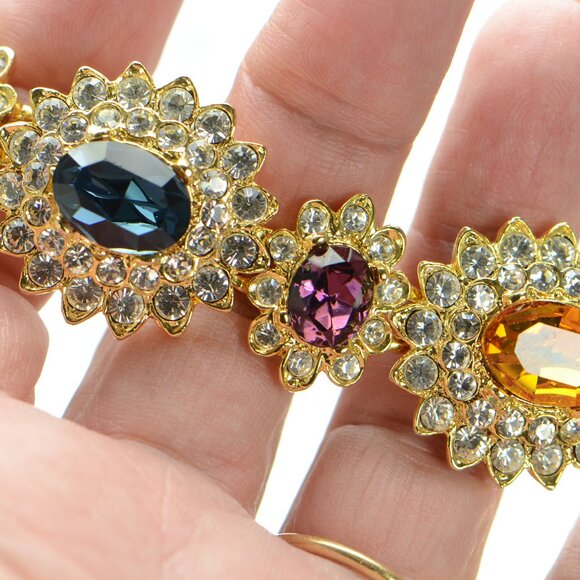 Kenneth Jay Lane KJL Multi-stone Crystal Bracelet - Picture 6 of 7